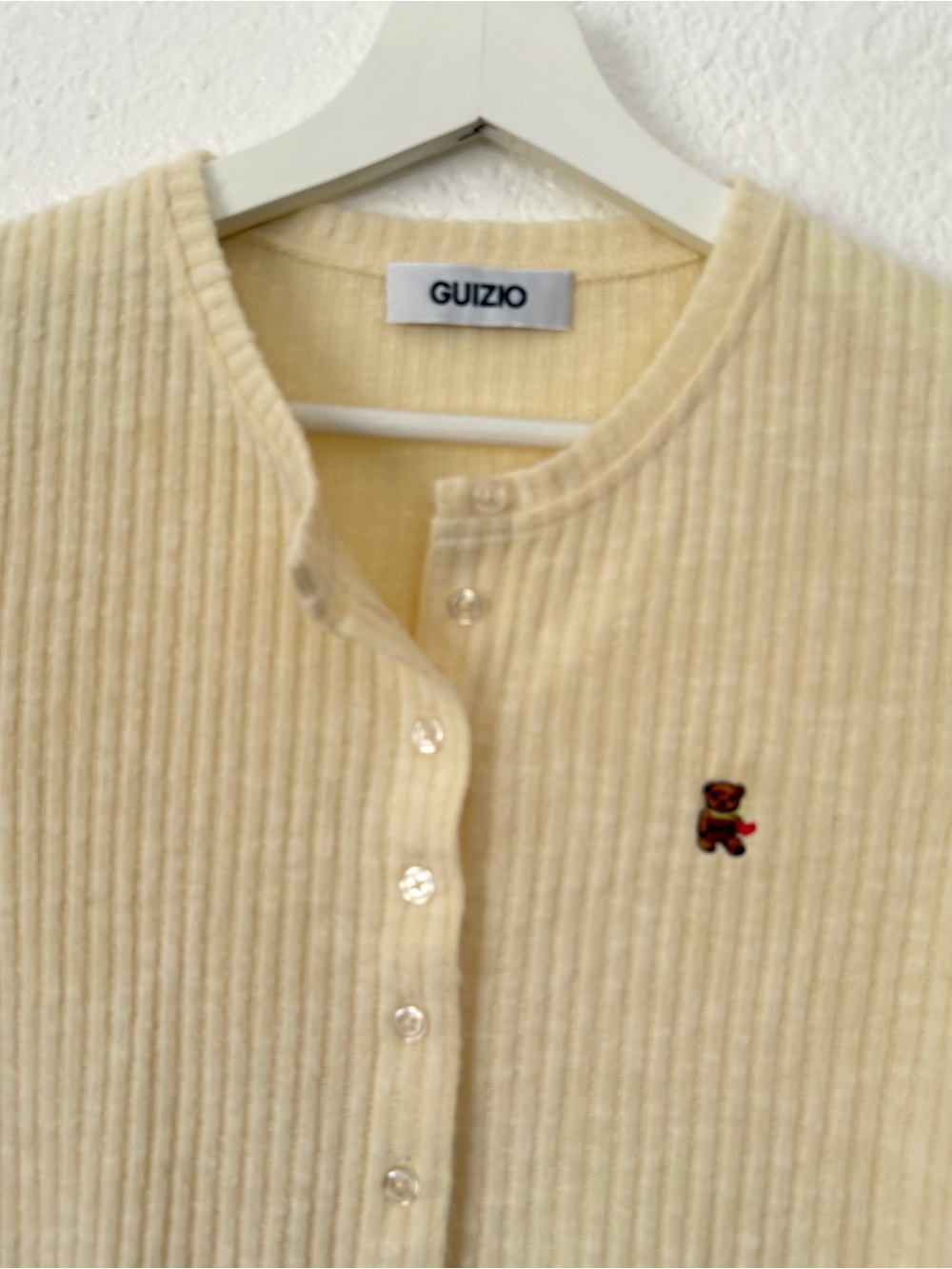 DANIELLE GUZIO Ribbed Button-Up Cardigan long sleeve S - Picture 2 of 9